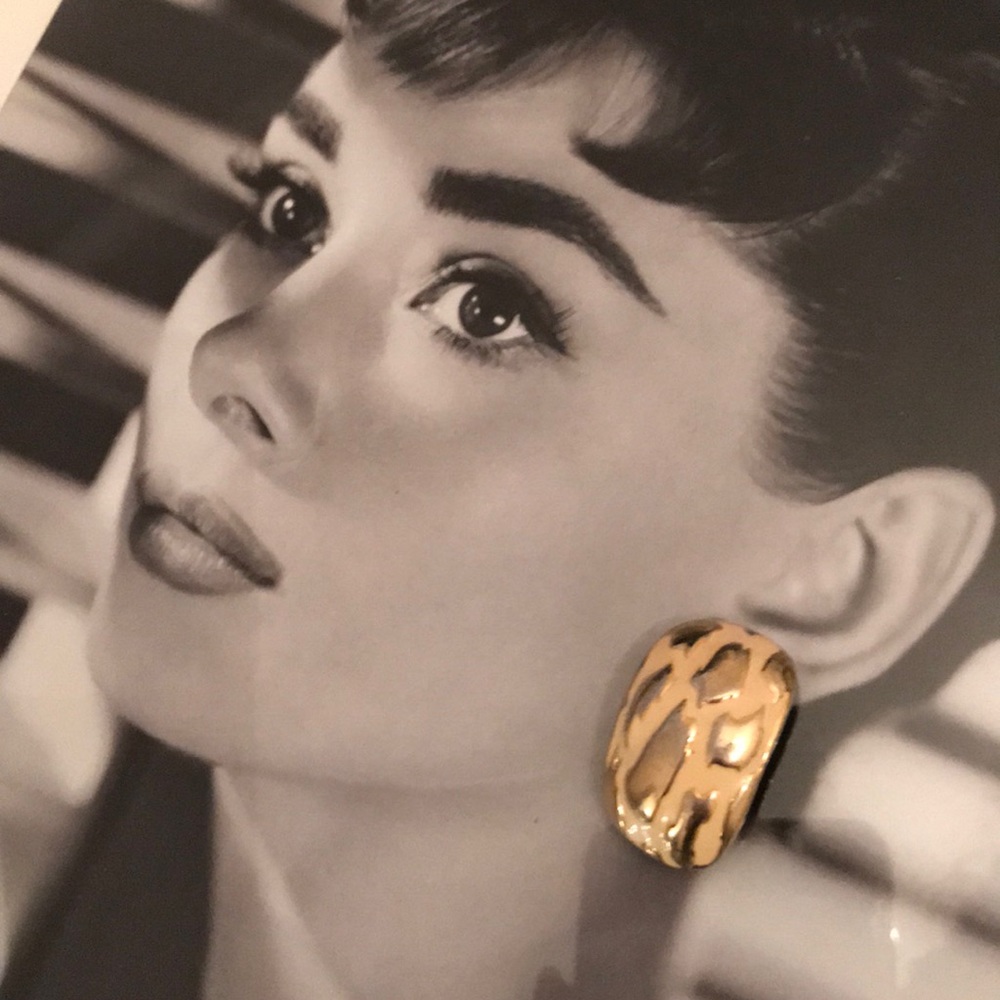 Vintage Leopard Print Clip-On Earrings